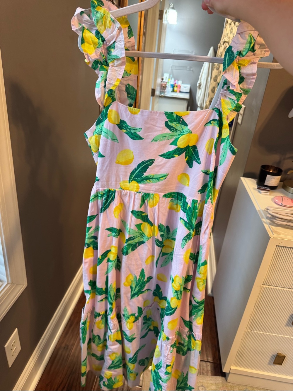 J-Crew Pink Lemon Print Sundress - Picture 3 of 3